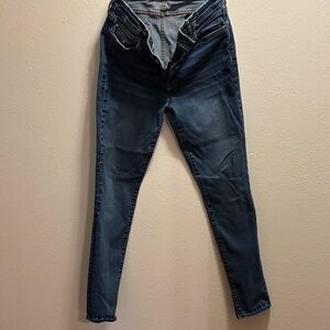 Kut from the Kloth Dark Blue Skinny Jeans with distressed look